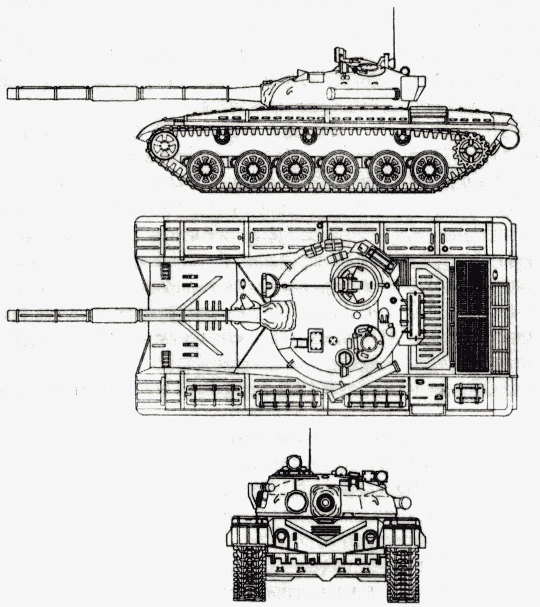 Чертеж танка т 72